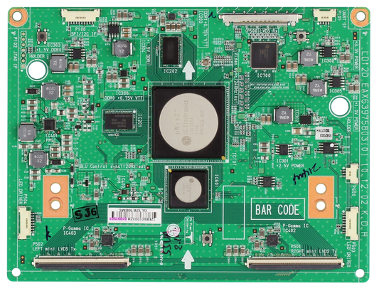 LG EBR61391501 (EAX63975803(0)) T-Con Board for 55LV9500-UA