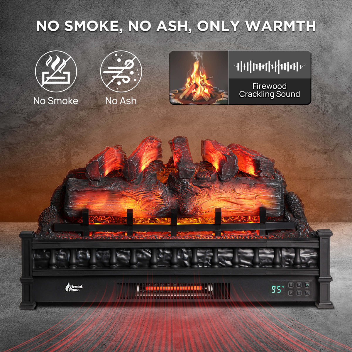 Eternal Flame EF30-PB Electric Fireplace Logs