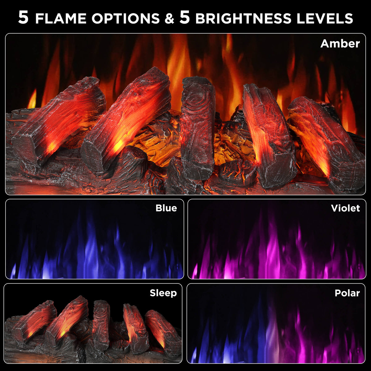 (Open Box) Eternal Flame EF30-PB Electric Fireplace Logs