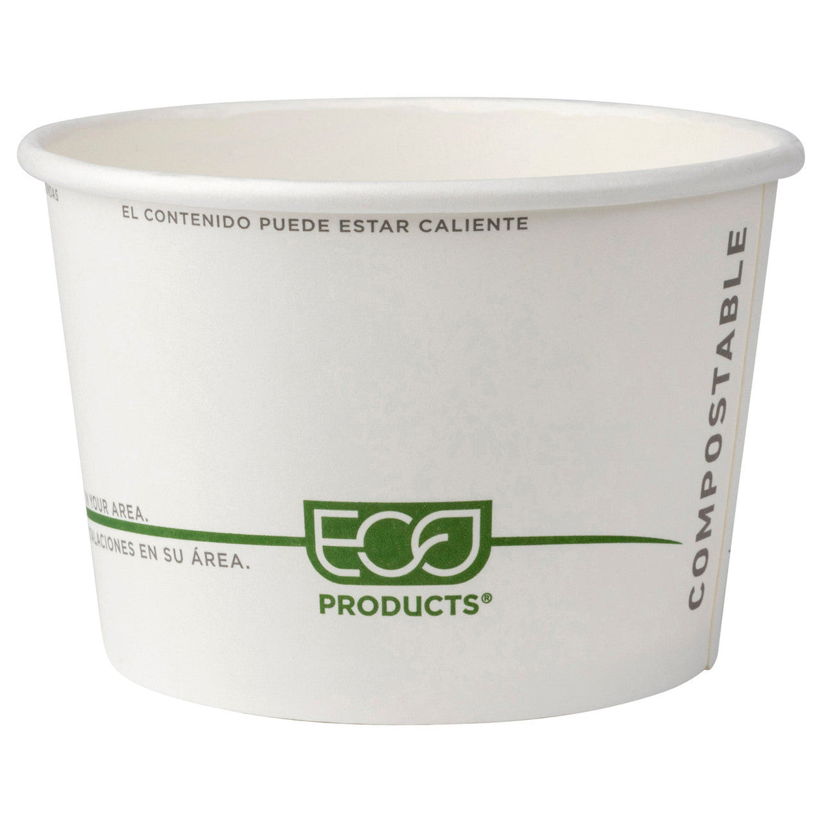 Eco-Products GreenStripe Renewable & Compostable Food Container, 16 oz, PLA-Lined (QTY 500), SKU EP-BSC16-GS