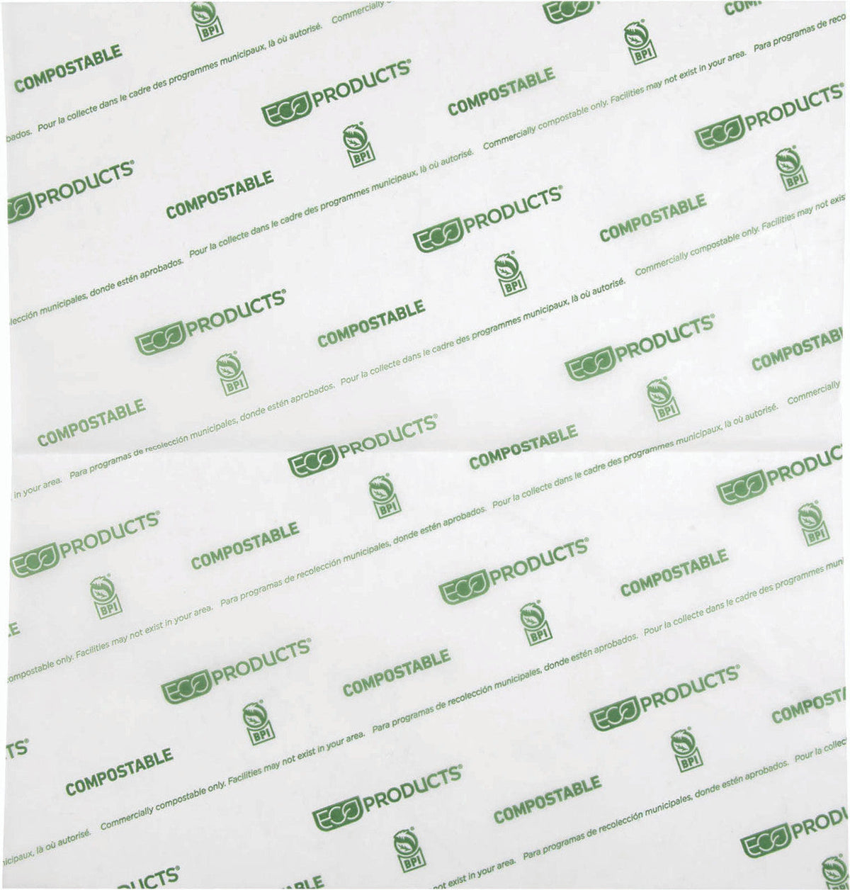 Eco-Products GreenStripe Renewable & Compostable Interfolded Dry Wax White Deli Paper, 10 x 10.75 in (QTY 6000), SKU EP-DELI10