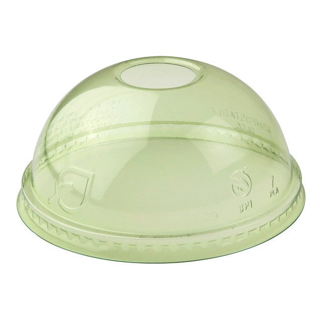 GreenStripe Veridian Renewable & Compostable Cold Cup Dome Lids - 9-24oz Green (QTY:1000)