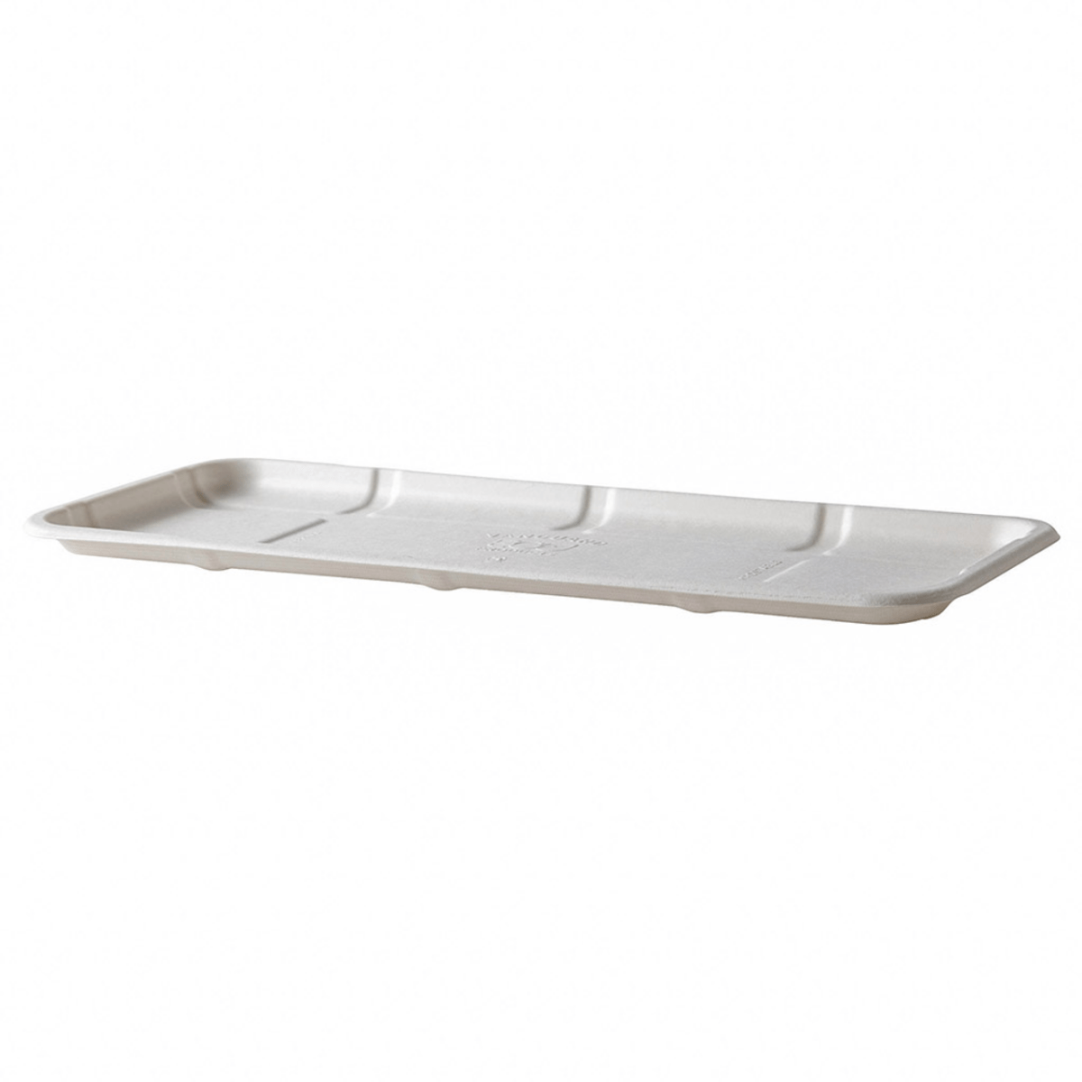 Vanguard Renewable & Compostable Molded Fiber Meat & Produce Trays, 14.75" x 5.75" x 0.625"in, 7S (QTY:400)
