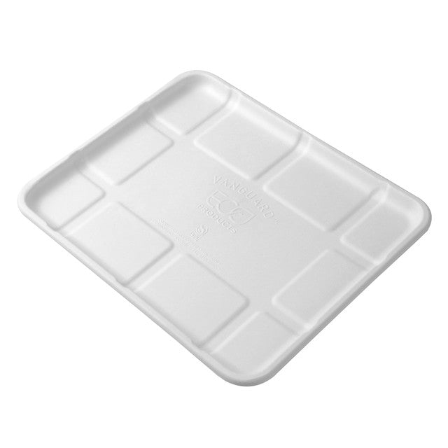 GreenStripe Vanguard Renewable & Compostable Lined Molded Fiber Meat & Produce Trays, 10.52 x 8.5 x 0.56in, 8S (QTY:300)