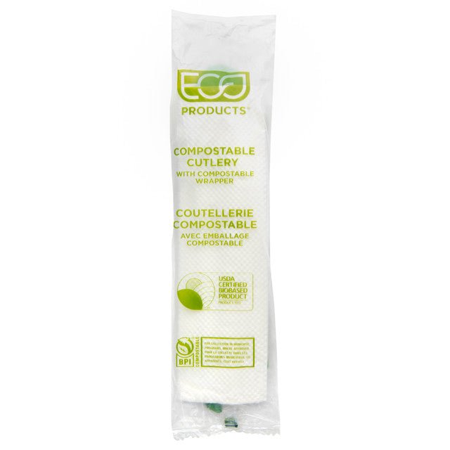 GreenStripe Veridian Plantware Renewable & Compostable Cutlery Kit - 6in Green (QTY:250)