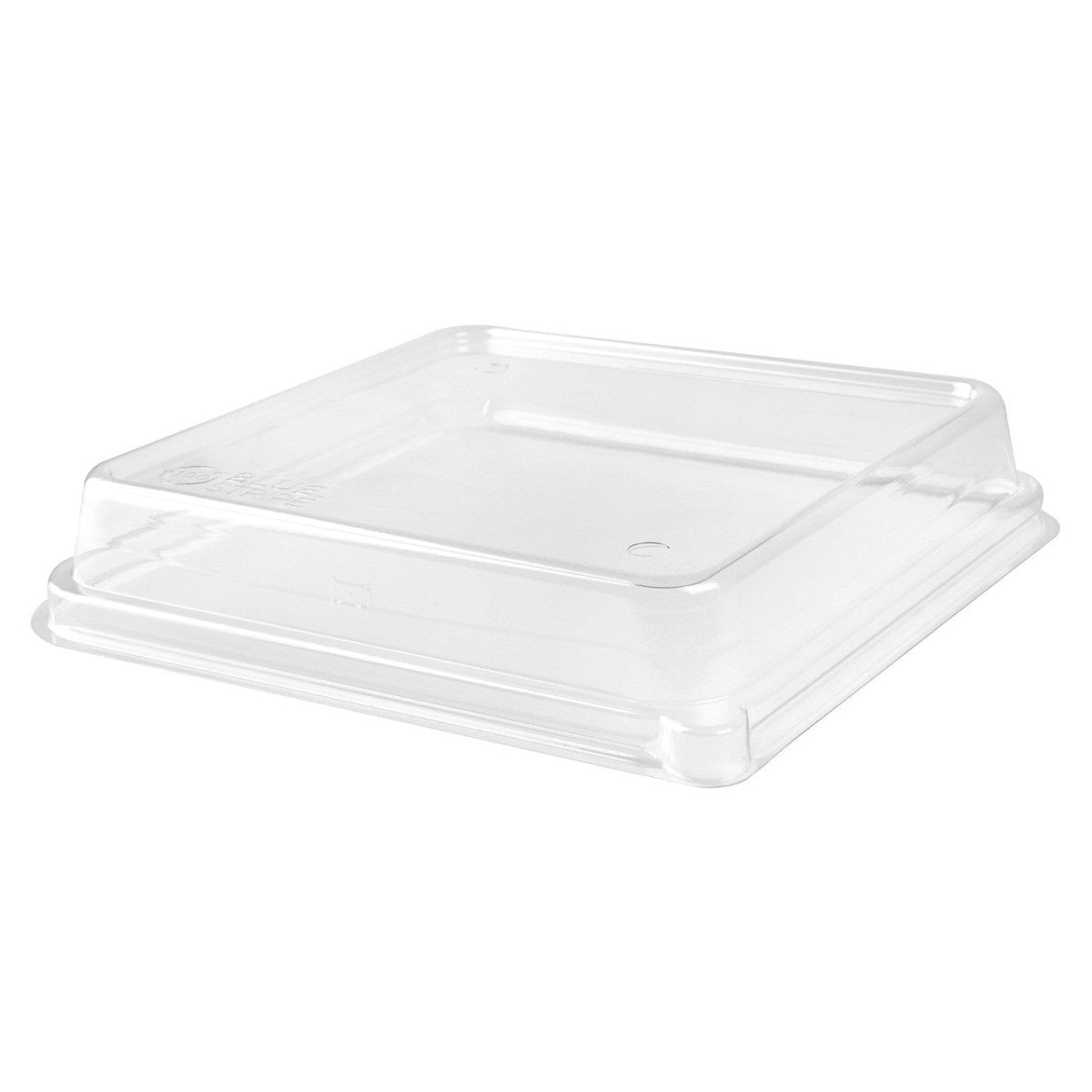 Eco-Products BlueStripe 9in Shallow Recycled PET Lid for Square Molded Fiber Containers (QTY 200), SKU EP-SCS9SLIDR
