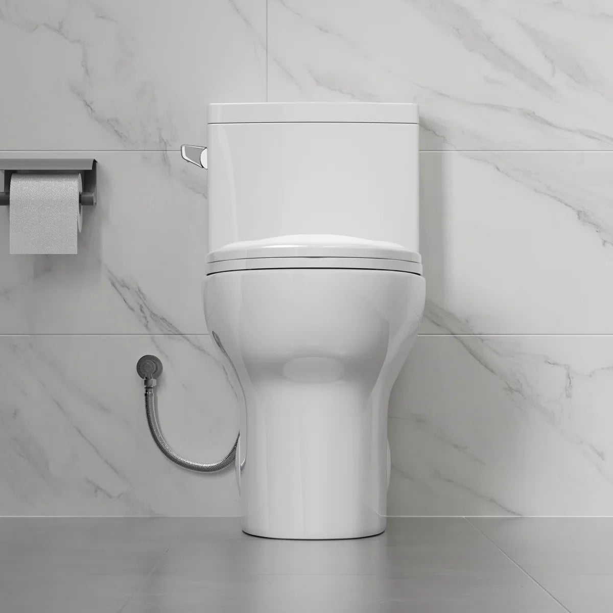 Salerno Elongated One-Piece Toilet – Side or Top Flush Button