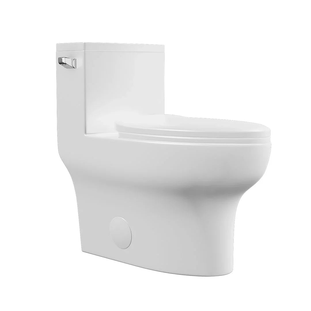 Salerno Elongated One-Piece Toilet – Side or Top Flush Button