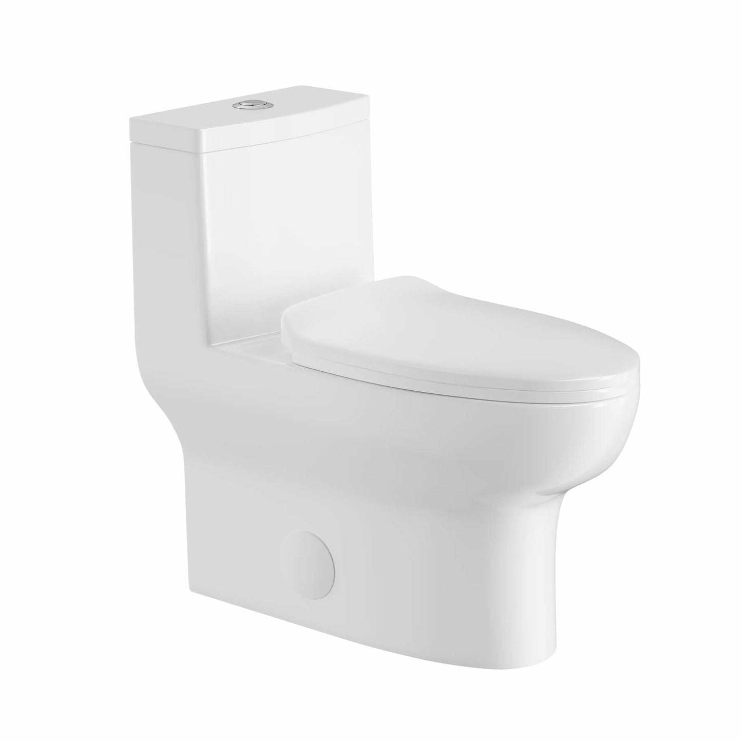 Salerno Elongated One-Piece Toilet – Side or Top Flush Button