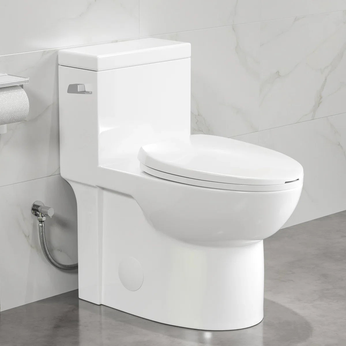 Denbigh One-Piece Toilet – Dual or Single Flush, Comfort Height