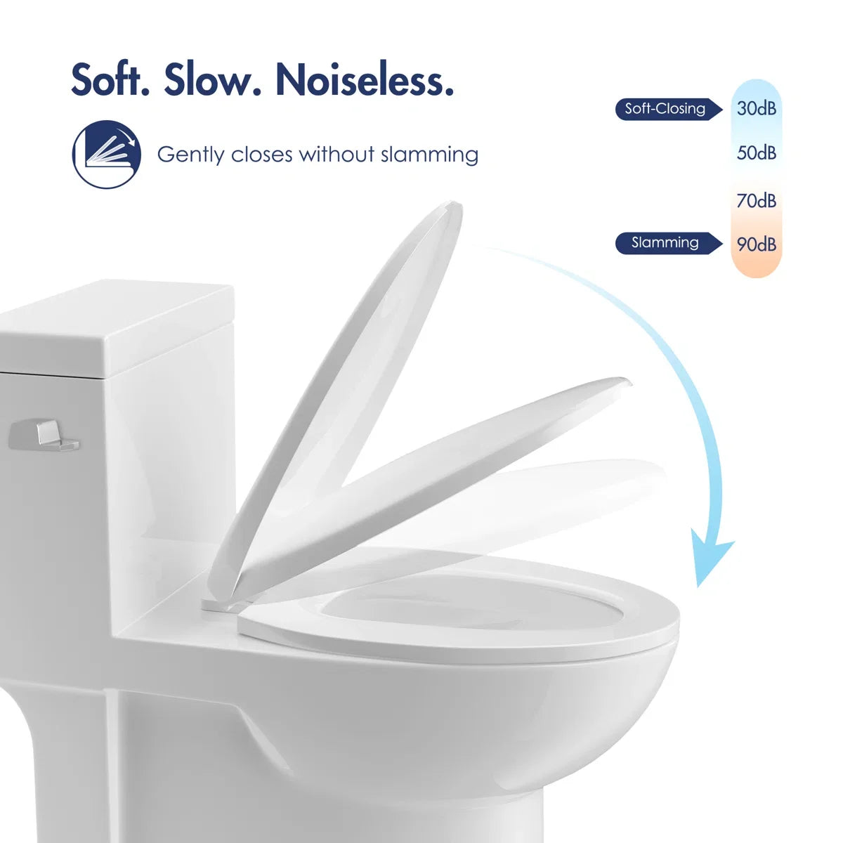 Denbigh One-Piece Toilet – Dual or Single Flush, Comfort Height