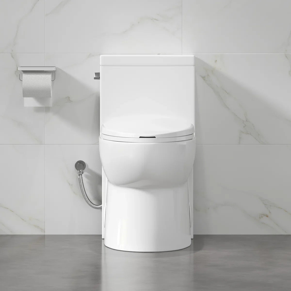 Denbigh One-Piece Toilet – Dual or Single Flush, Comfort Height