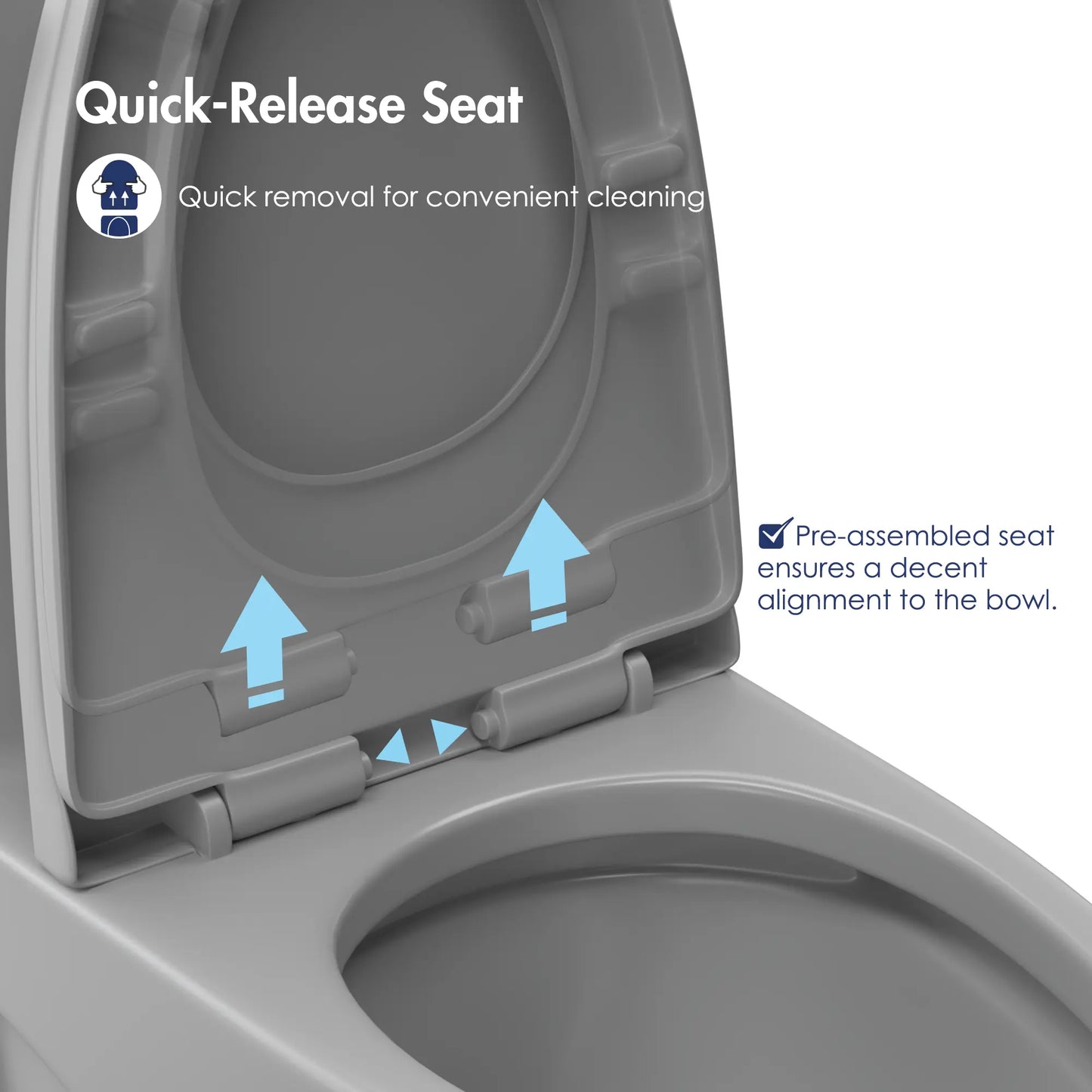 Reno One-Piece Chair Height Elongated Toilet, 1.1/1.6 GPF Dual Flush, Multiple Colors