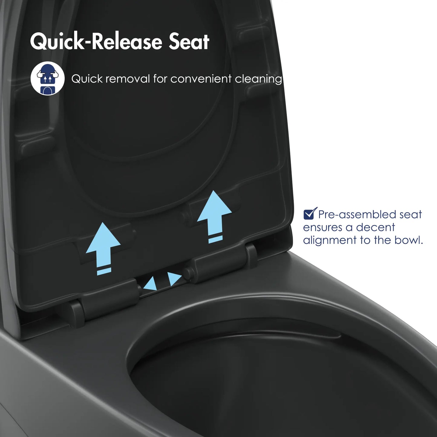 Reno One-Piece Chair Height Elongated Toilet, 1.1/1.6 GPF Dual Flush, Multiple Colors
