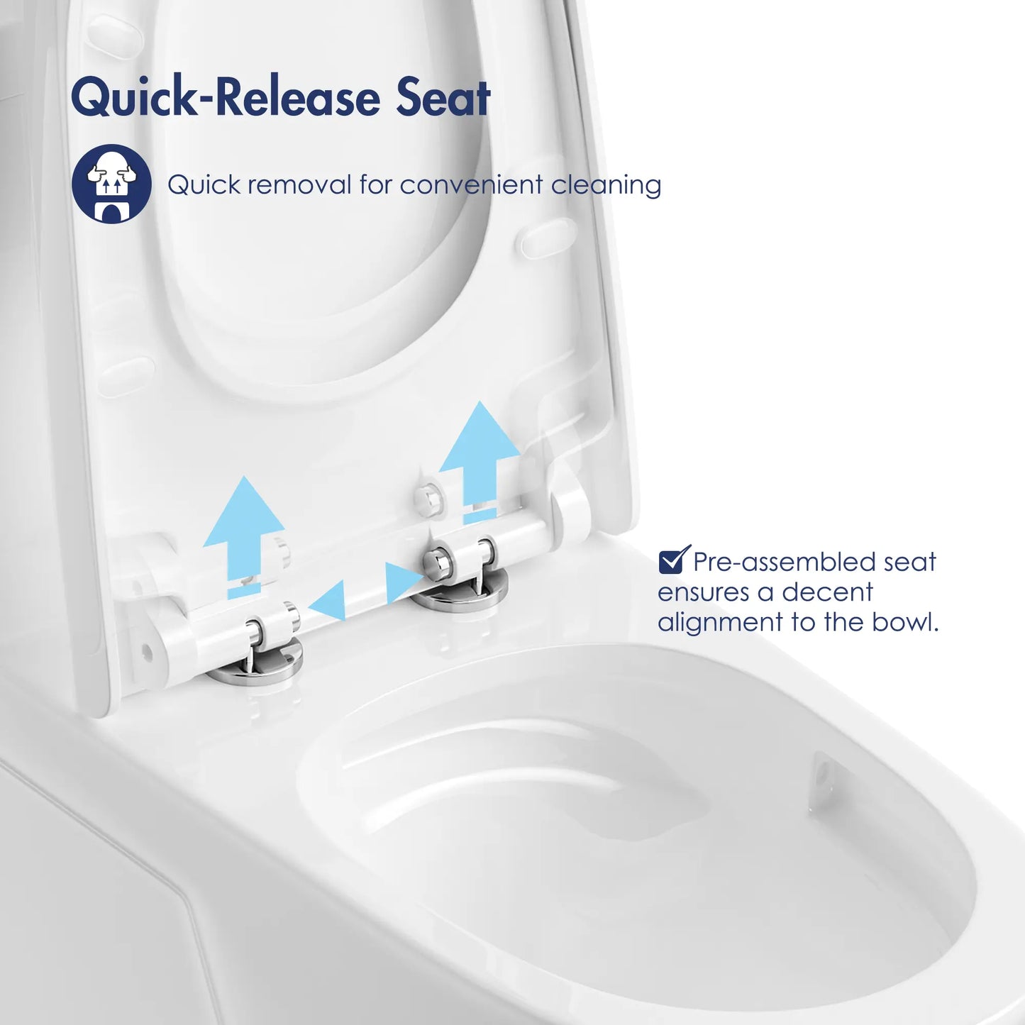 Turner 1.1/1.6 GPF Dual Flush Elongated One-Piece Toilet, Chair Height, White / Matte Black