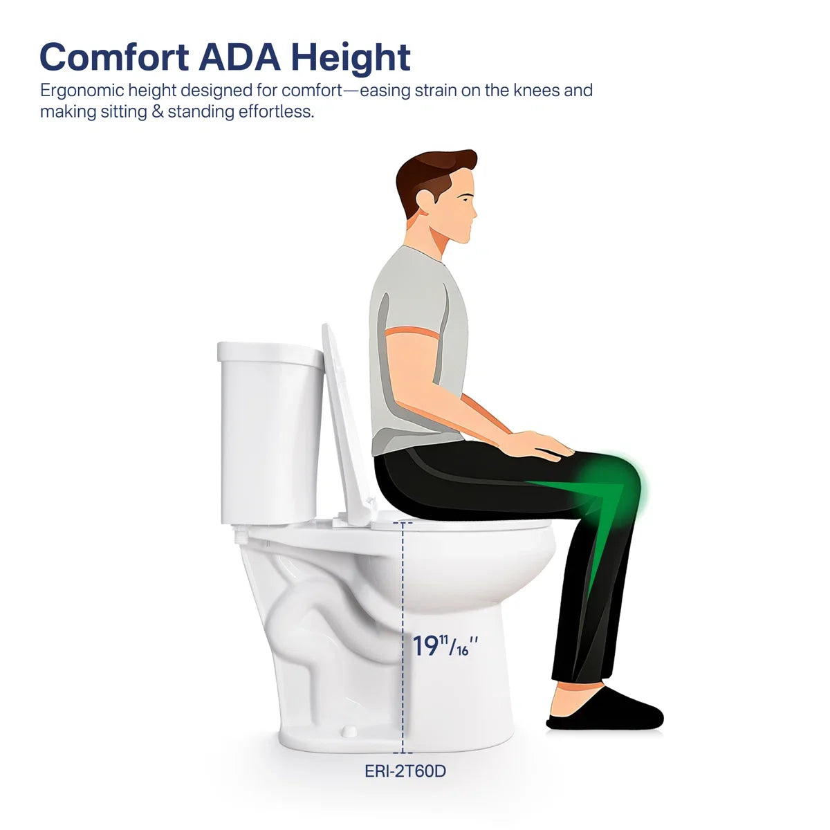 Dayton Elongated 18.9" Chair Height Two-Piece Toilet, Single or Dual Flush, Soft-Close Seat