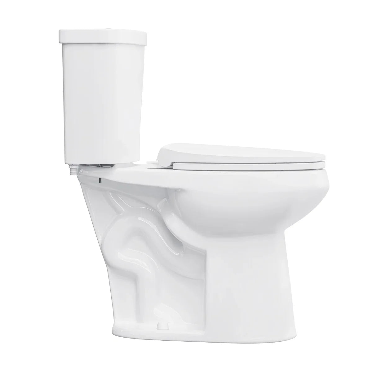 Dayton Elongated 18.9" Chair Height Two-Piece Toilet, Single or Dual Flush, Soft-Close Seat