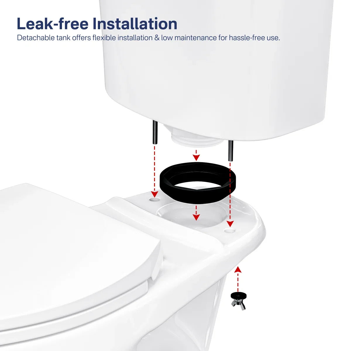 Dayton Elongated 18.9" Chair Height Two-Piece Toilet, Single or Dual Flush, Soft-Close Seat