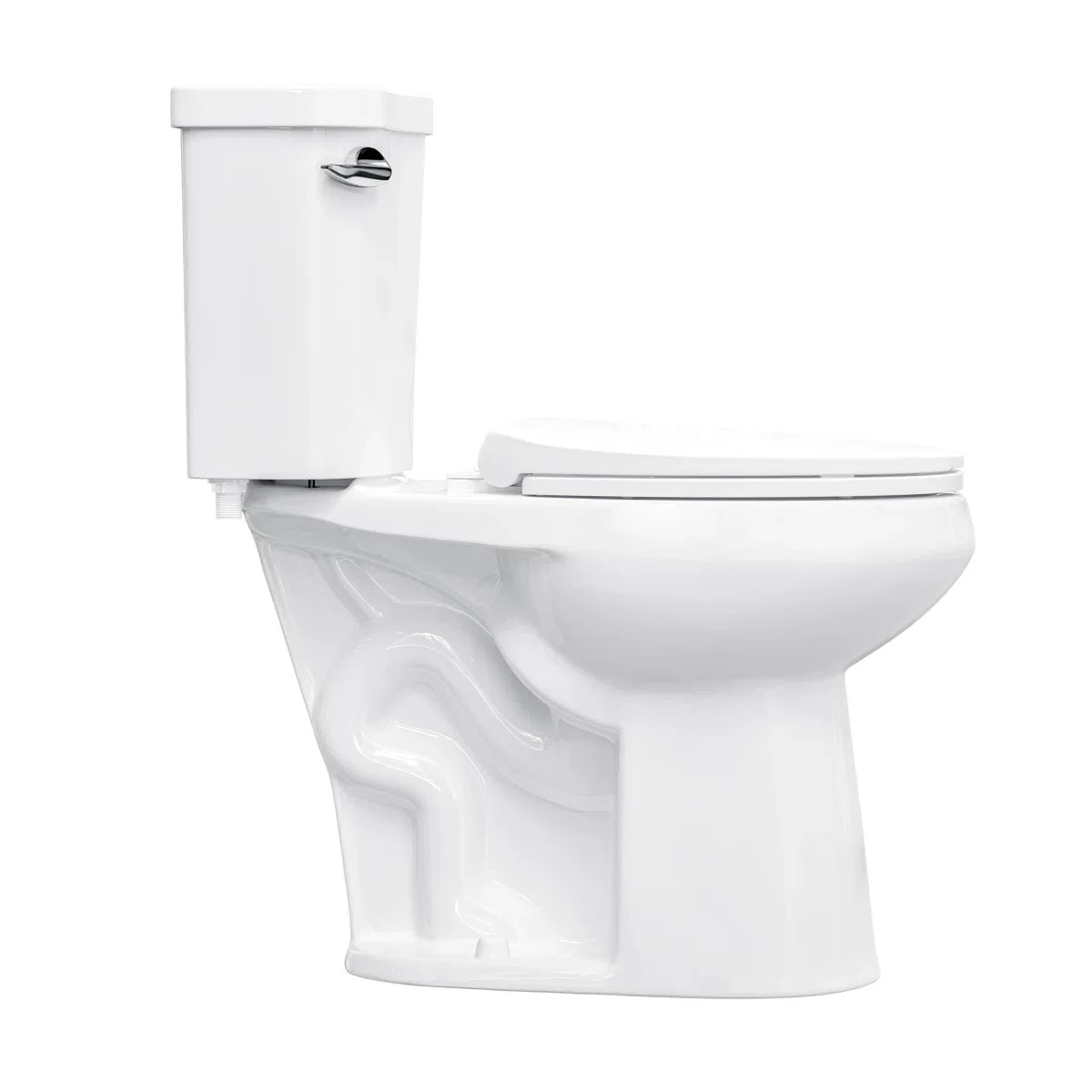Dayton Elongated 18.9" Chair Height Two-Piece Toilet, Single or Dual Flush, Soft-Close Seat
