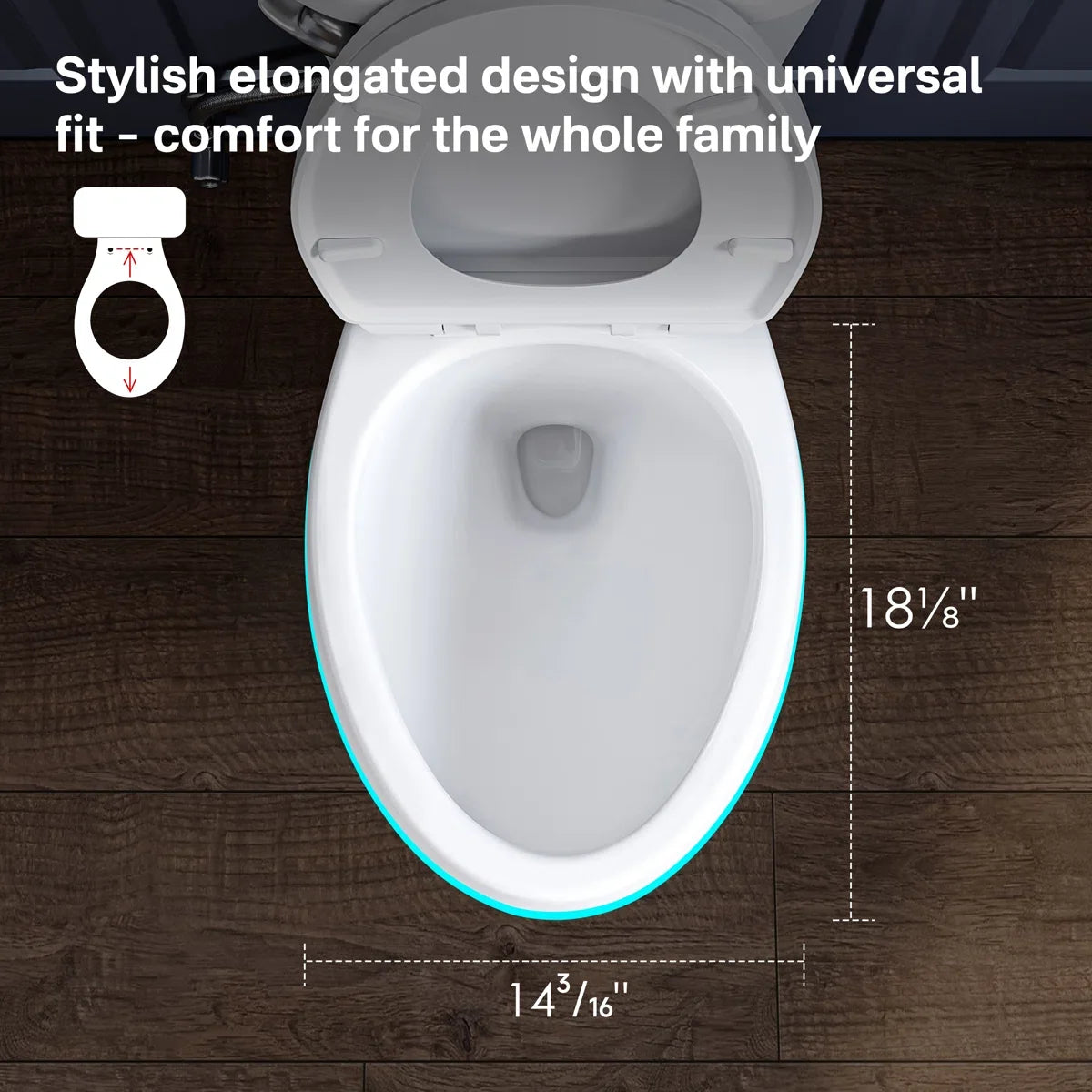 Dayton Elongated 20.7" Chair Height Two-Piece Toilet, 1.28 GPF Single Flush, Soft-Close Seat