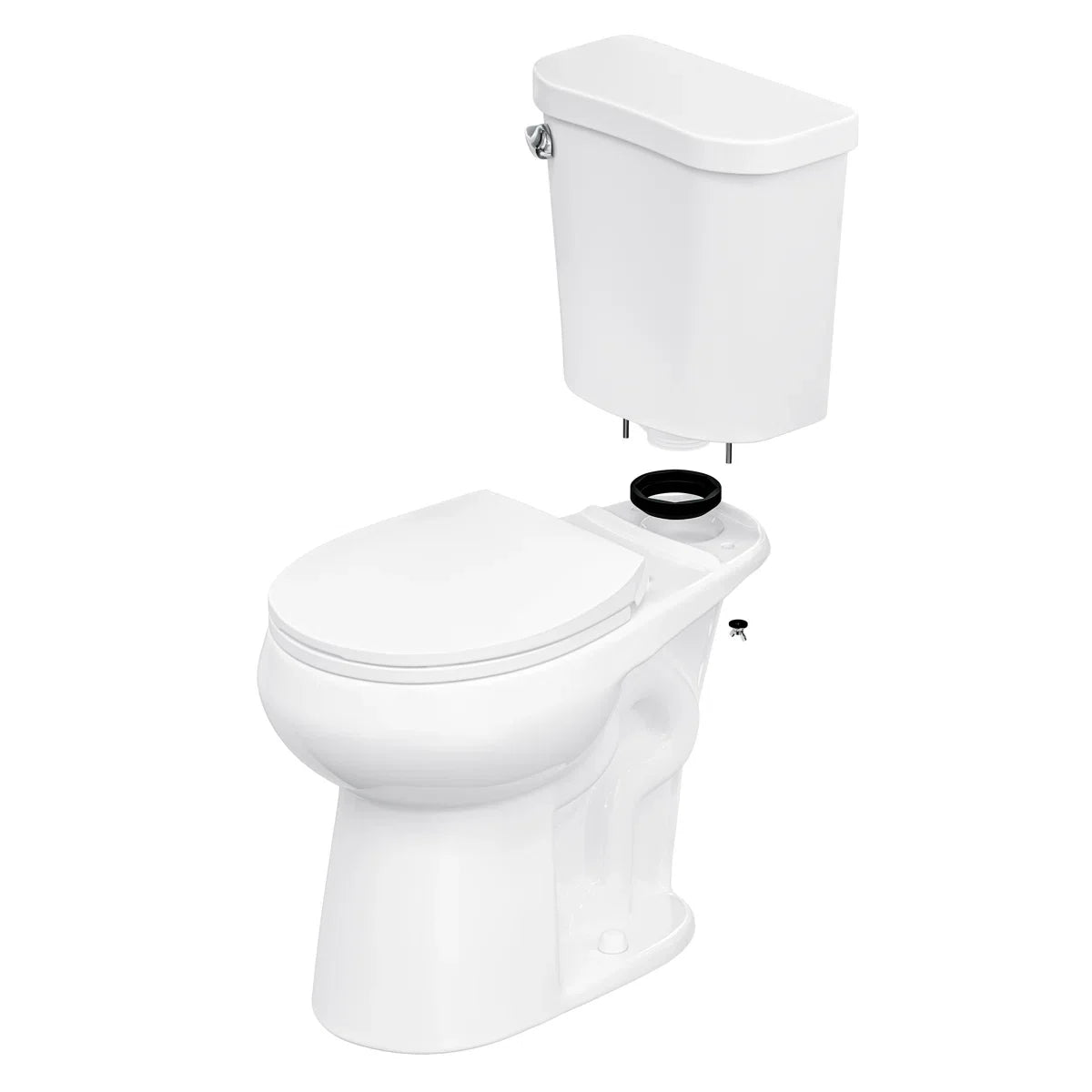 Dayton Round 18.9" Chair Height Two-Piece Toilet, 1.28 GPF Single Flush, Soft-Close Seat