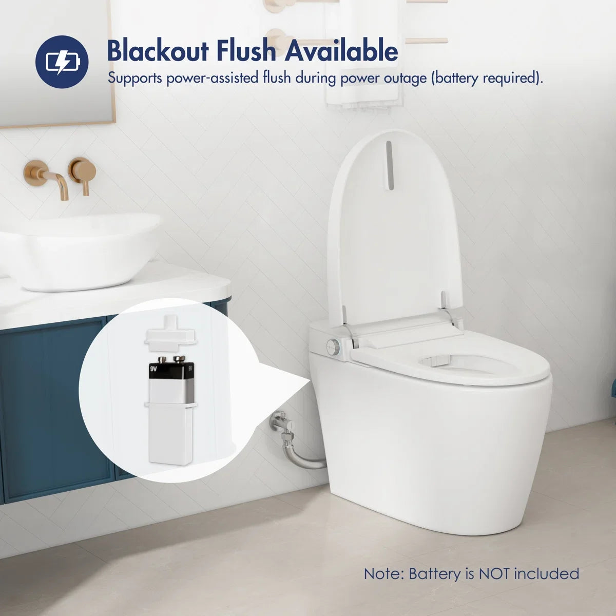 Piedmont Elongated Smart Toilet – Heated Seat, Touchless Flush & Optional Bidet