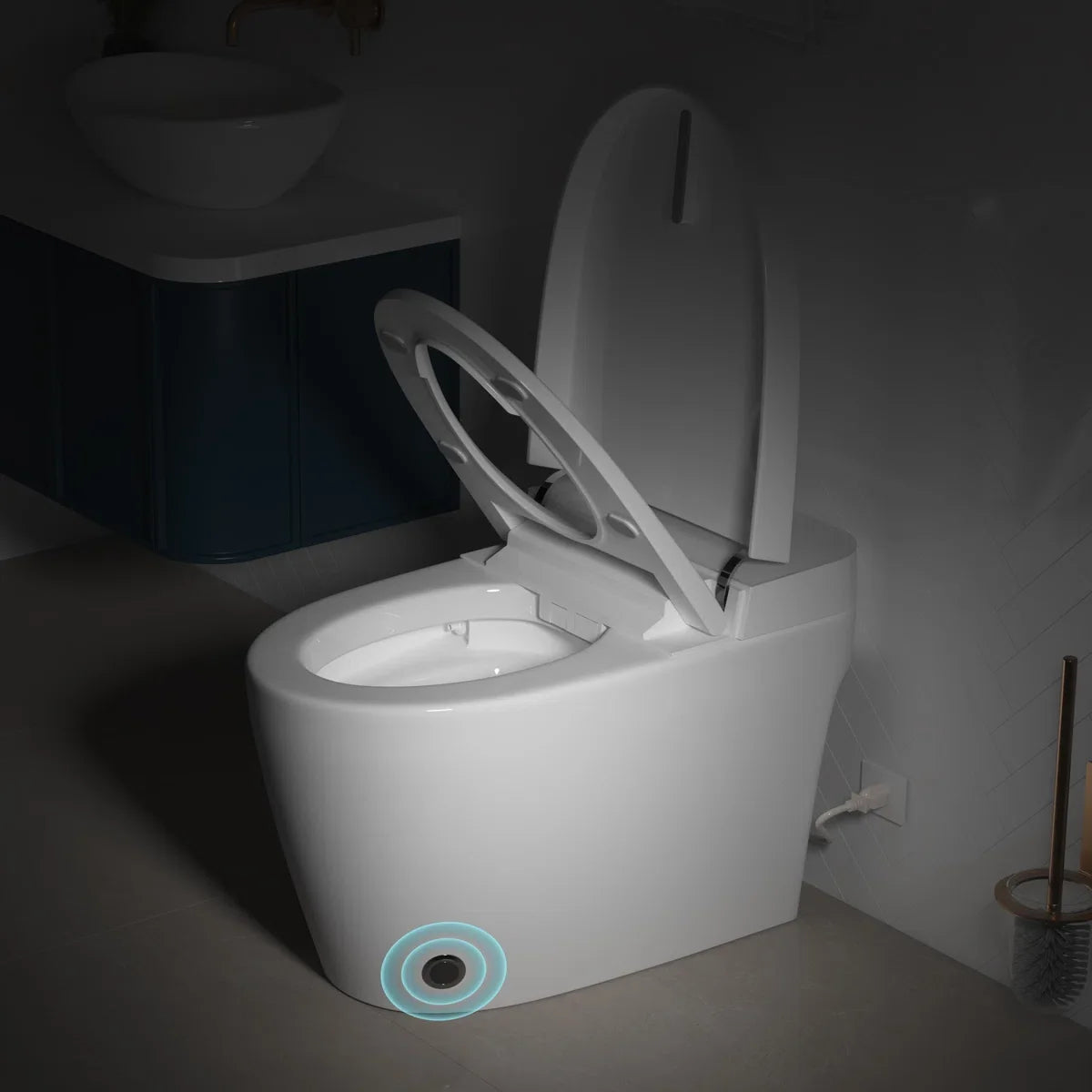 Piedmont Elongated Smart Toilet – Heated Seat, Touchless Flush & Optional Bidet