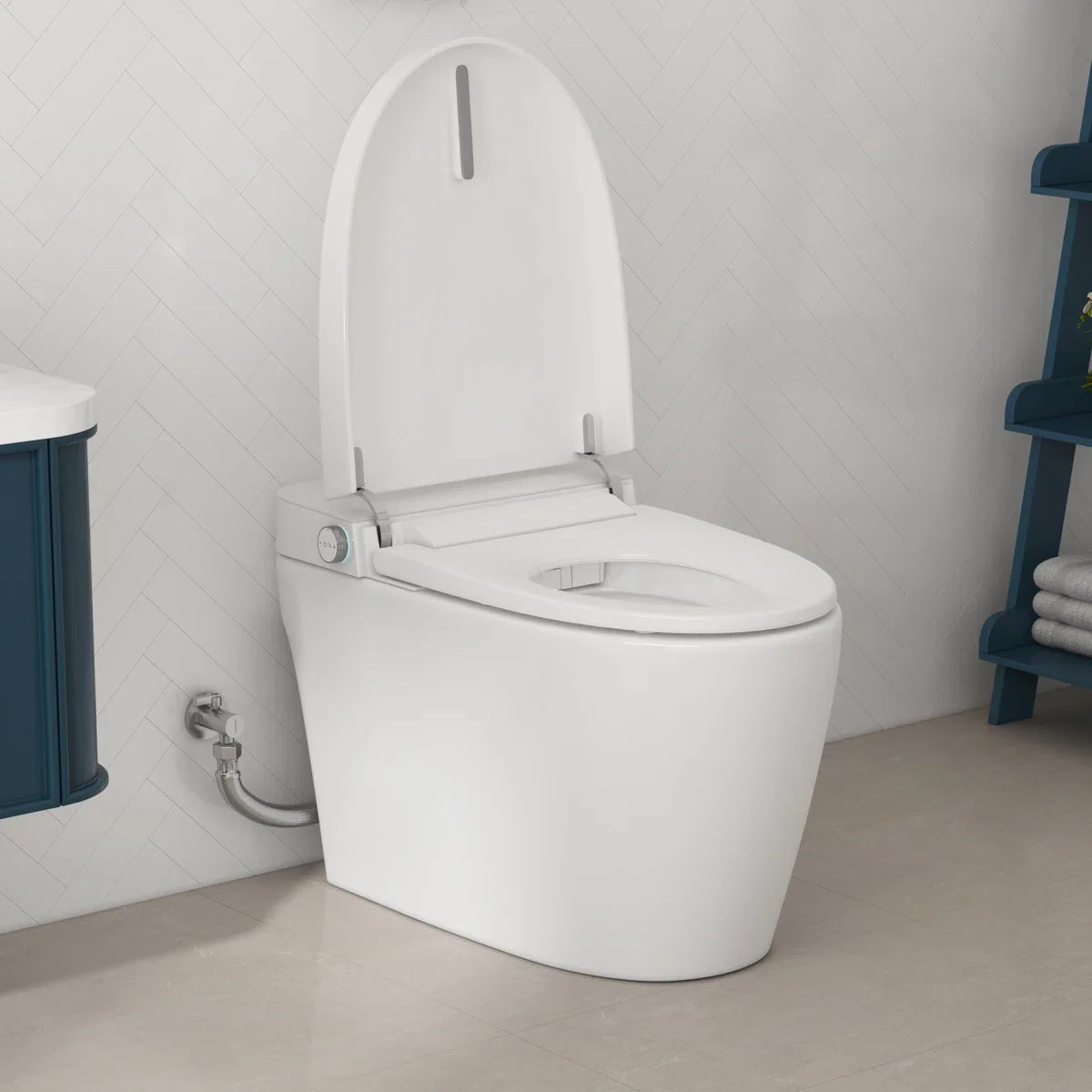 Piedmont Elongated Smart Toilet – Heated Seat, Touchless Flush & Optional Bidet