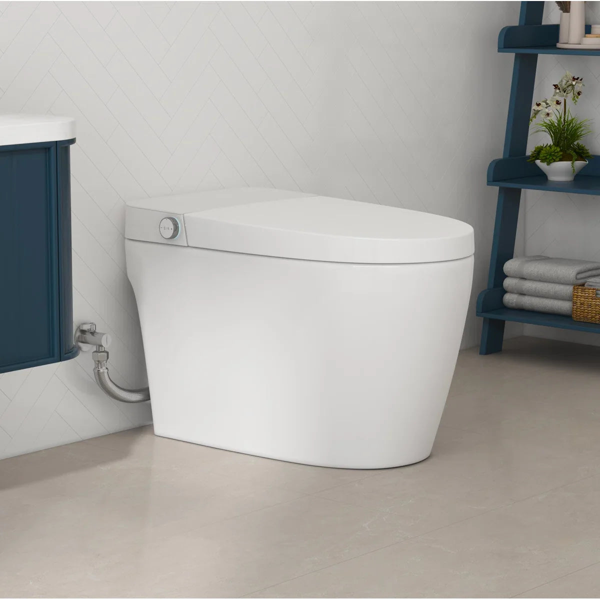 Piedmont Elongated Smart Toilet – Heated Seat, Touchless Flush & Optional Bidet