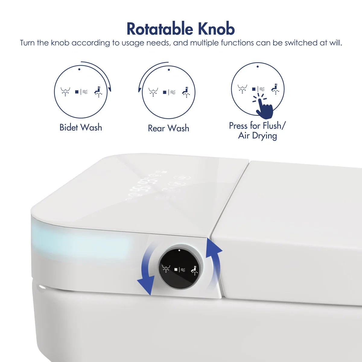 Piedmont Elongated Smart Toilet – Heated Seat, Touchless Flush & Optional Bidet