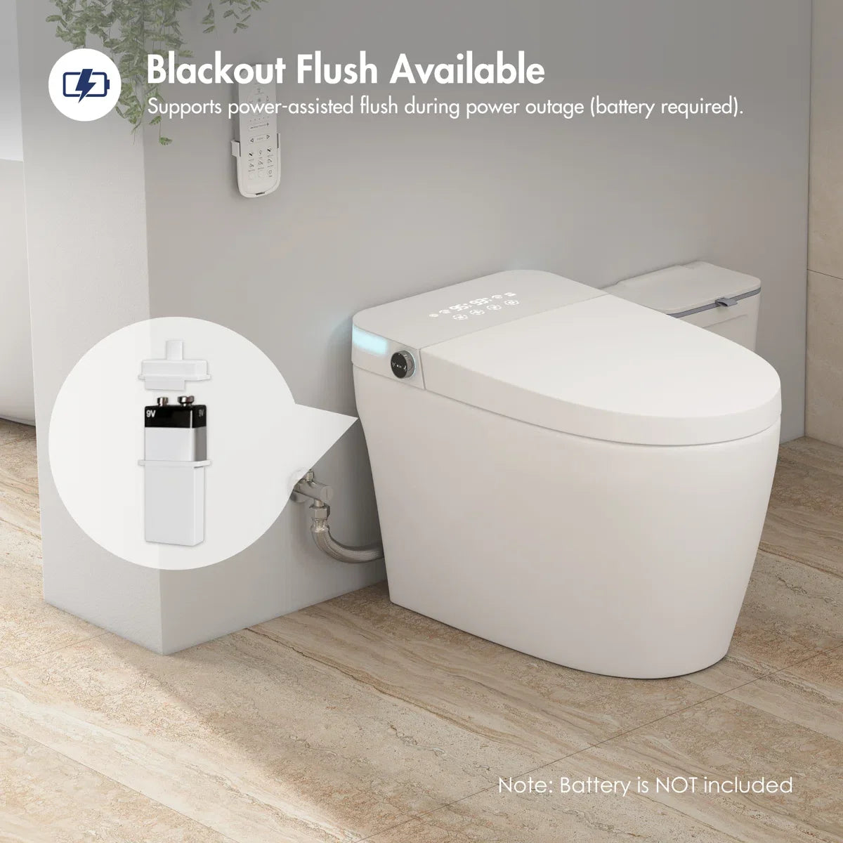 Piedmont Elongated Smart Toilet – Heated Seat, Touchless Flush & Optional Bidet