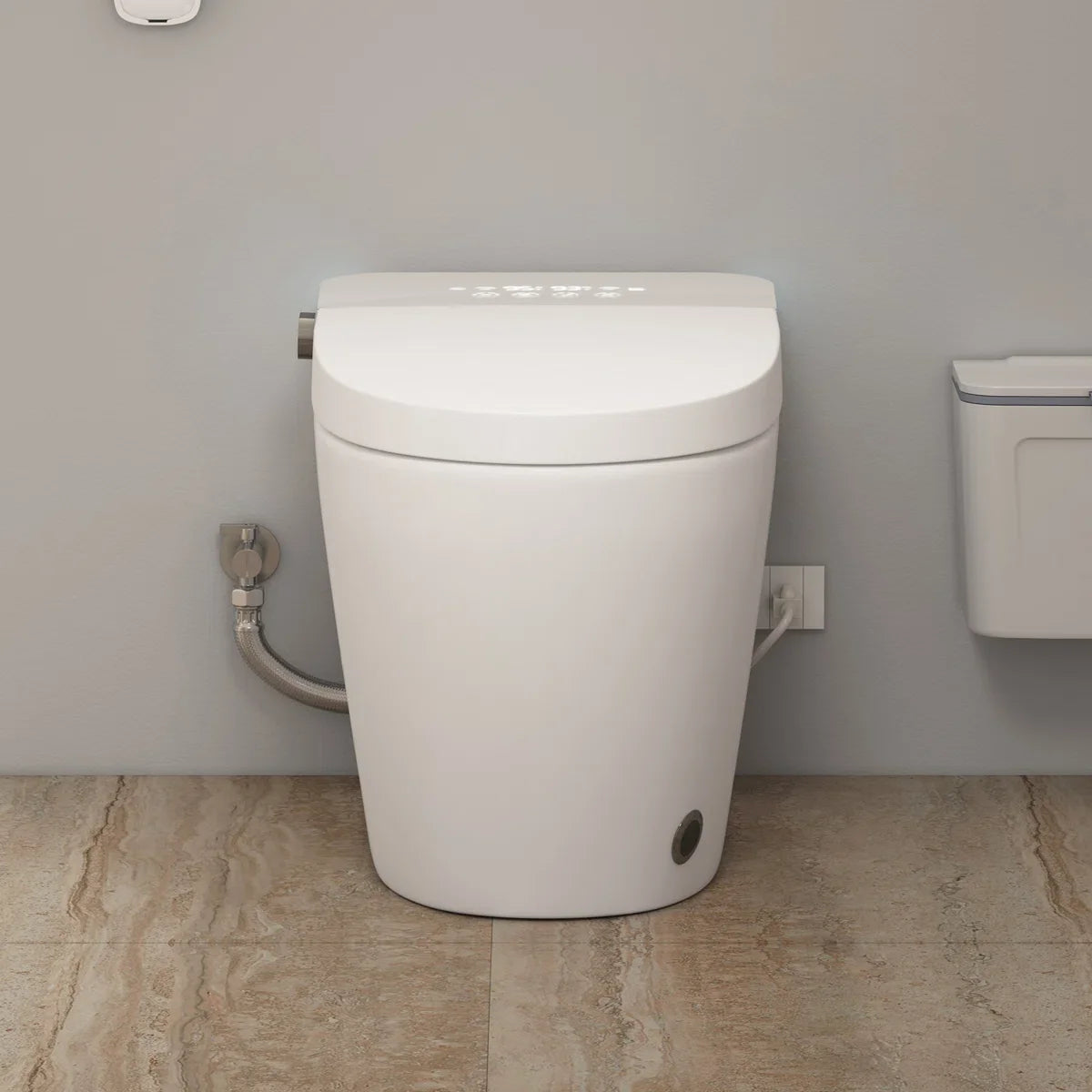Piedmont Elongated Smart Toilet – Heated Seat, Touchless Flush & Optional Bidet