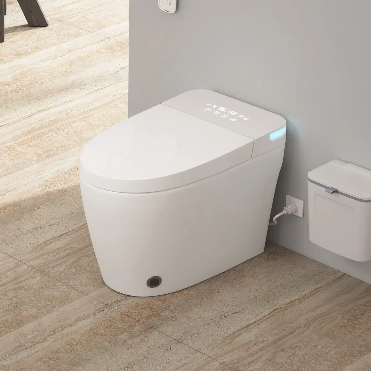 Piedmont Elongated Smart Toilet – Heated Seat, Touchless Flush & Optional Bidet