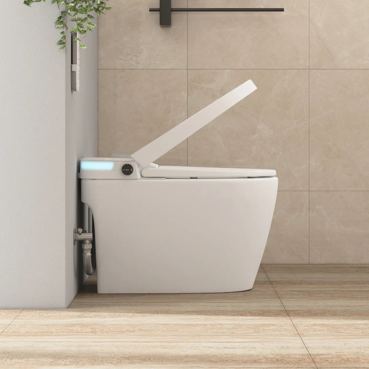 Piedmont Elongated Smart Toilet – Heated Seat, Touchless Flush & Optional Bidet