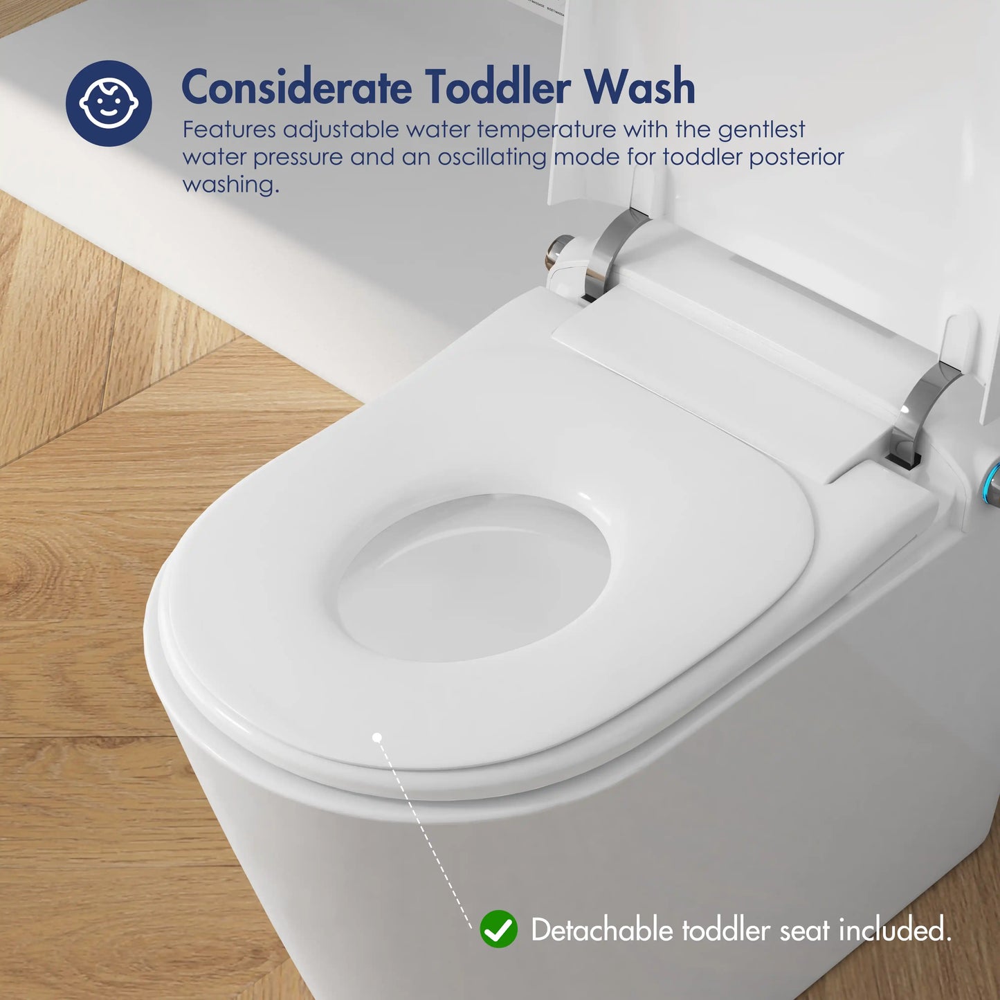 Achernar Elongated Smart Toilet with Auto-Open Lid, Heated Bidet & Touchless Flush