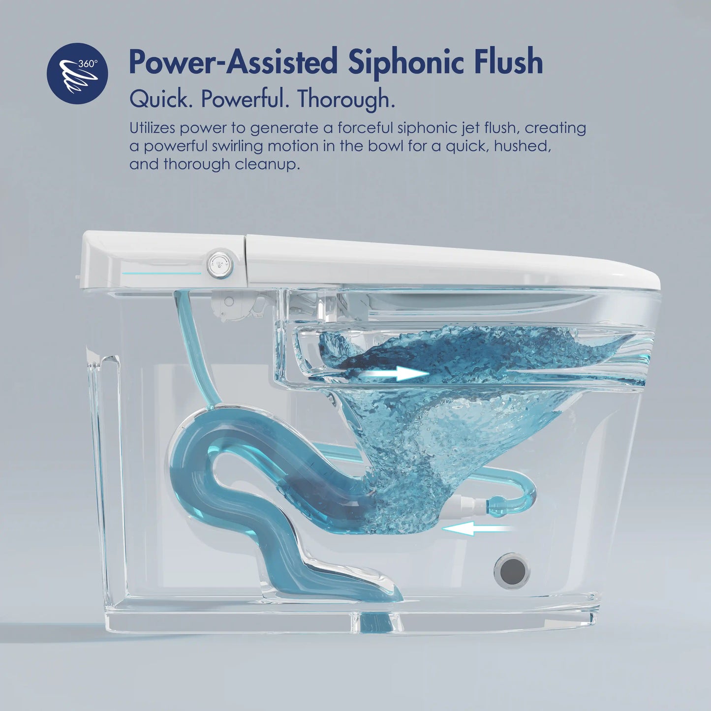 Achernar Elongated Smart Toilet with Auto-Open Lid, Heated Bidet & Touchless Flush