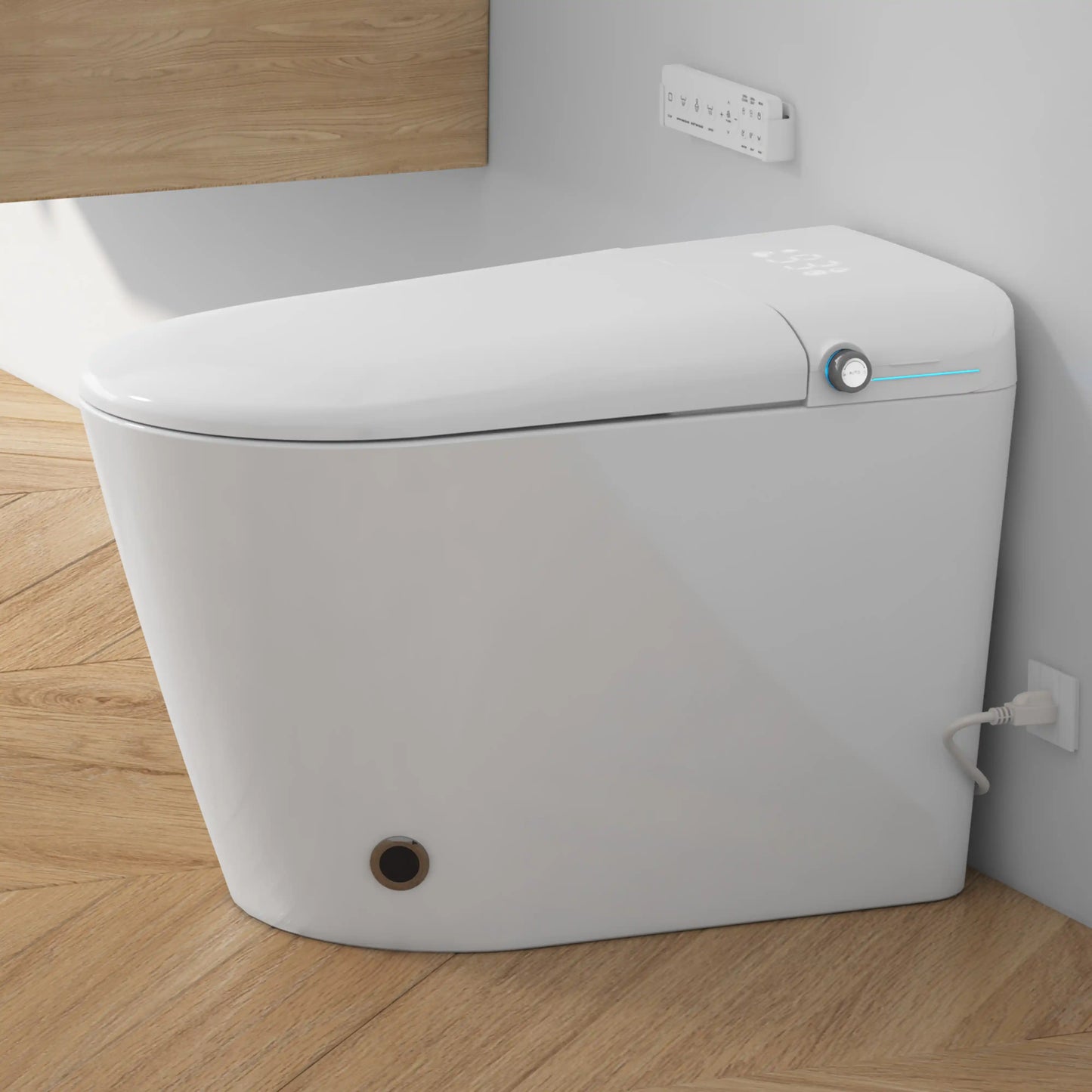 Achernar Elongated Smart Toilet with Auto-Open Lid, Heated Bidet & Touchless Flush