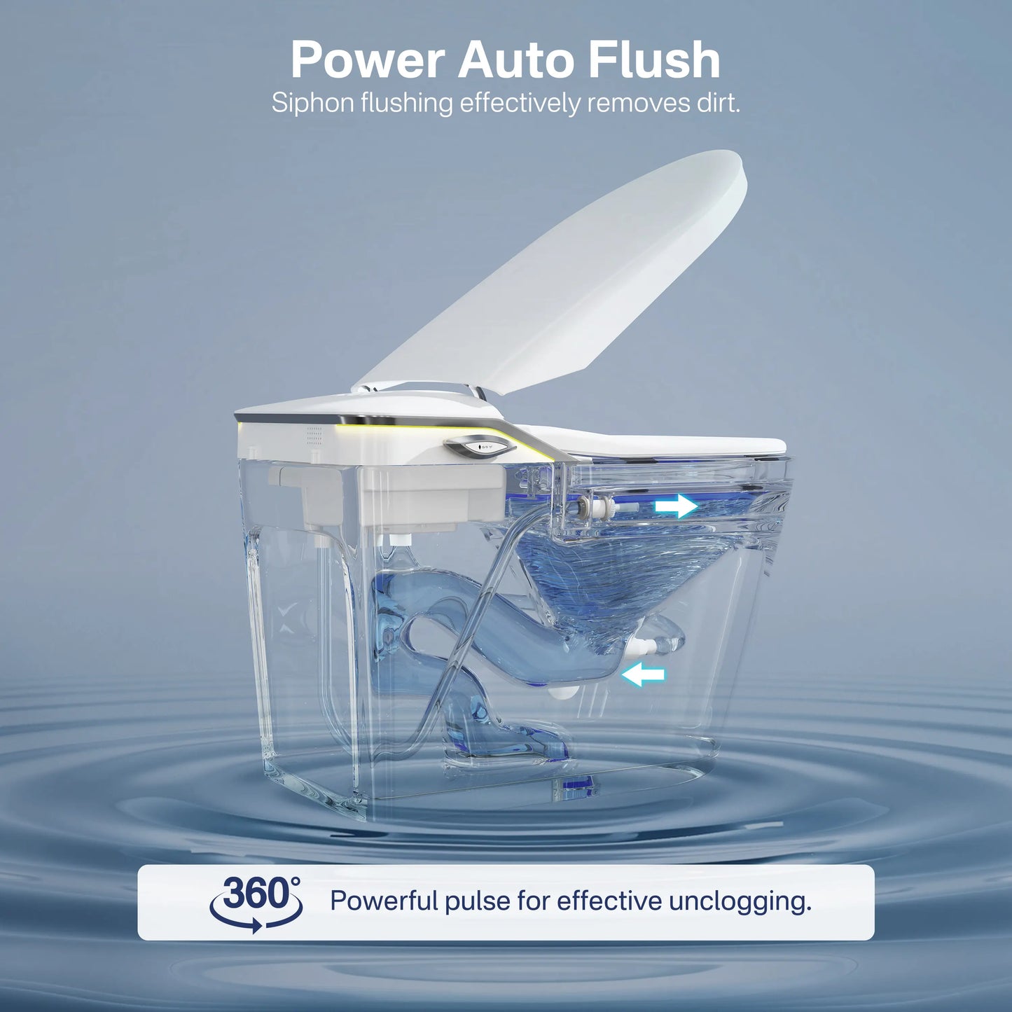 Tucson Smart Toilet – Heated Seat, Foot-Sensor Flush & Optional Auto-Lid with Foam Shield