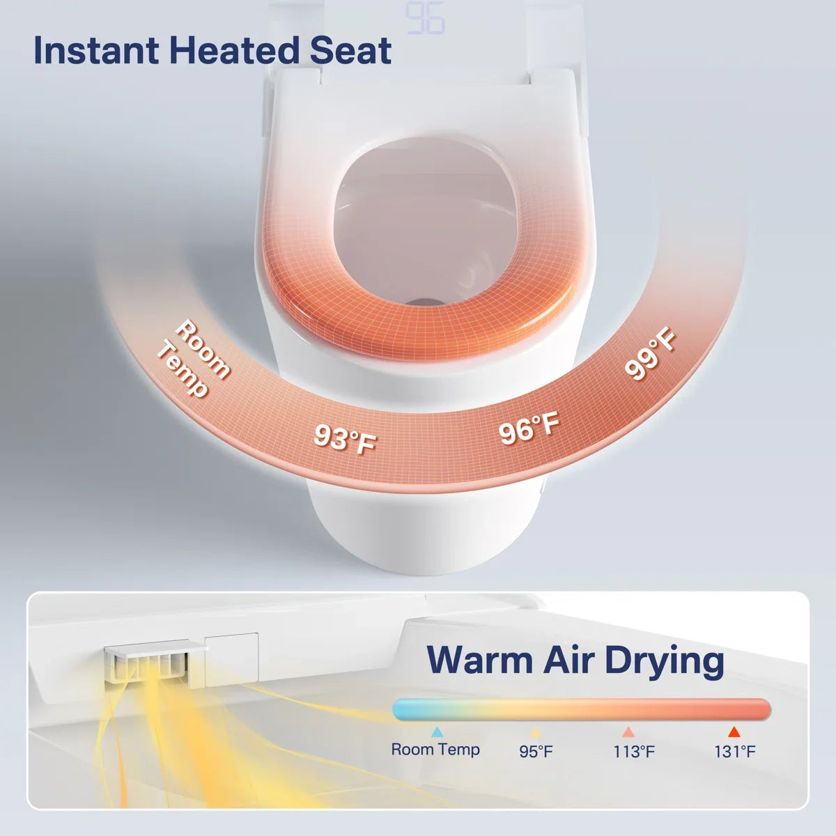 Oslo Elongated Smart Toilet with Auto-Open Lid, Bidet & Touchless Flush
