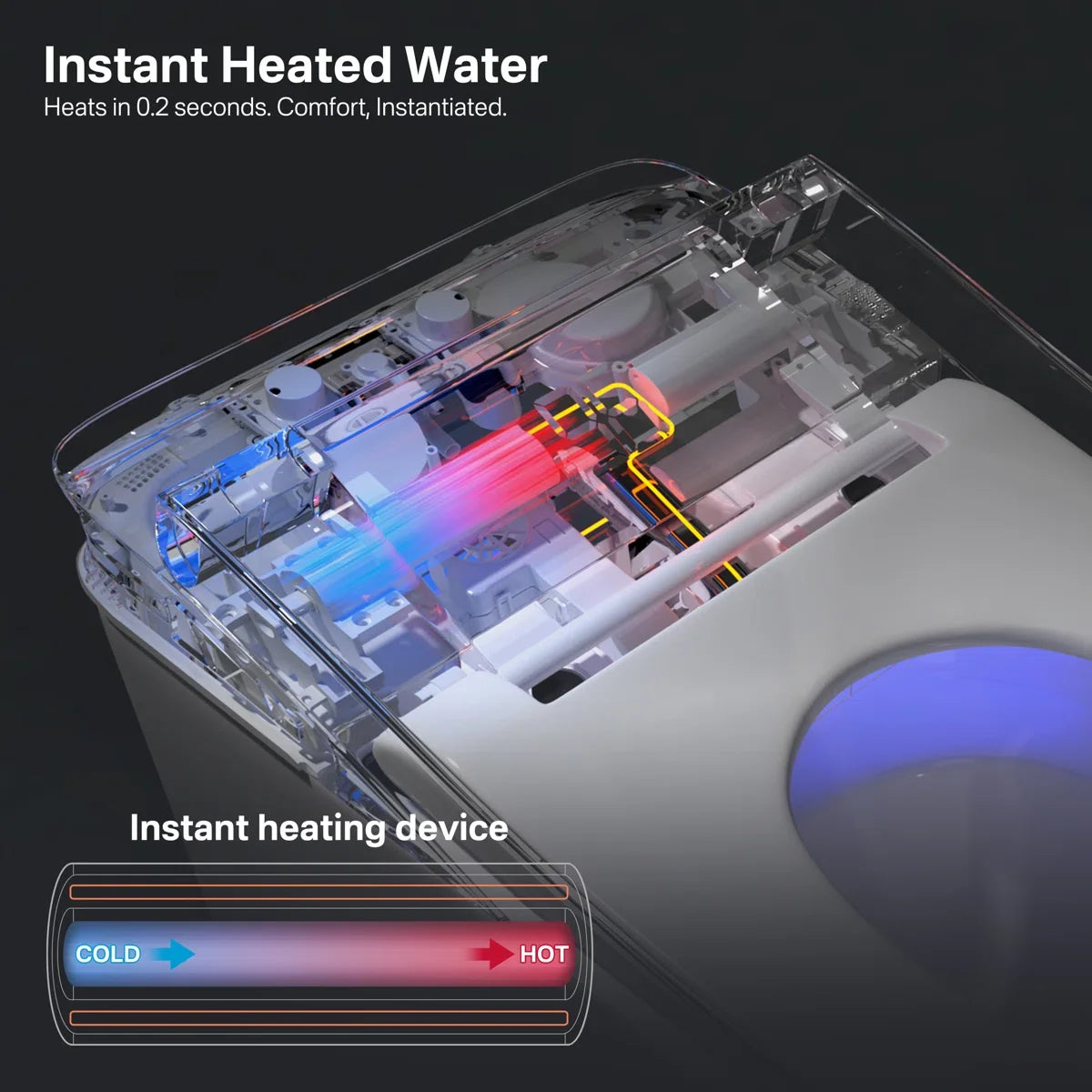 Oslo Elongated Smart Toilet with Auto-Open Lid, Bidet & Touchless Flush