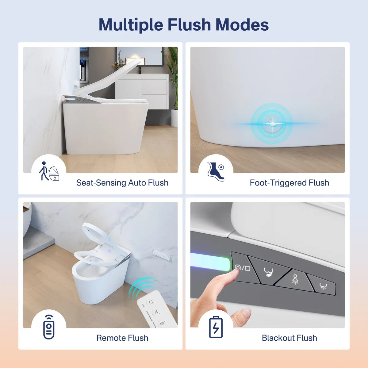 Oslo Elongated Smart Toilet with Auto-Open Lid, Bidet & Touchless Flush