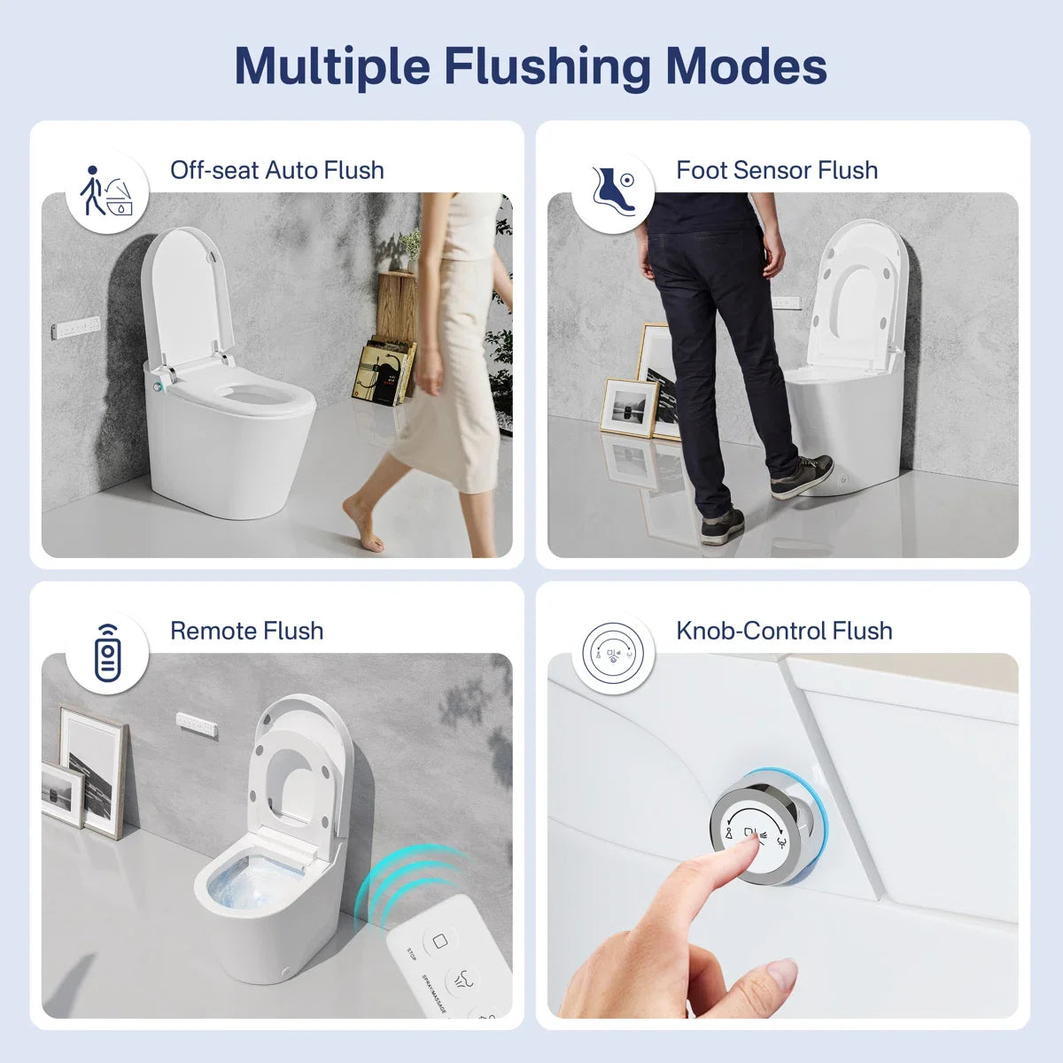 Mason Elongated Smart Toilet with Bidet, Heated Seat & Touchless Flush
