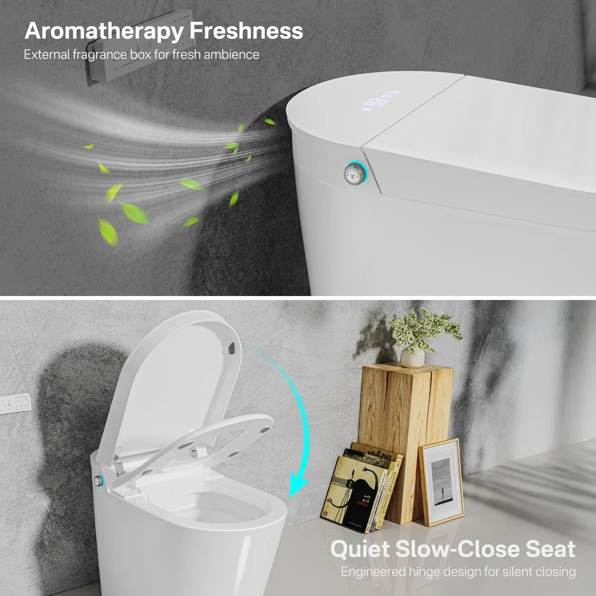 Mason Elongated Smart Toilet with Bidet, Heated Seat & Touchless Flush