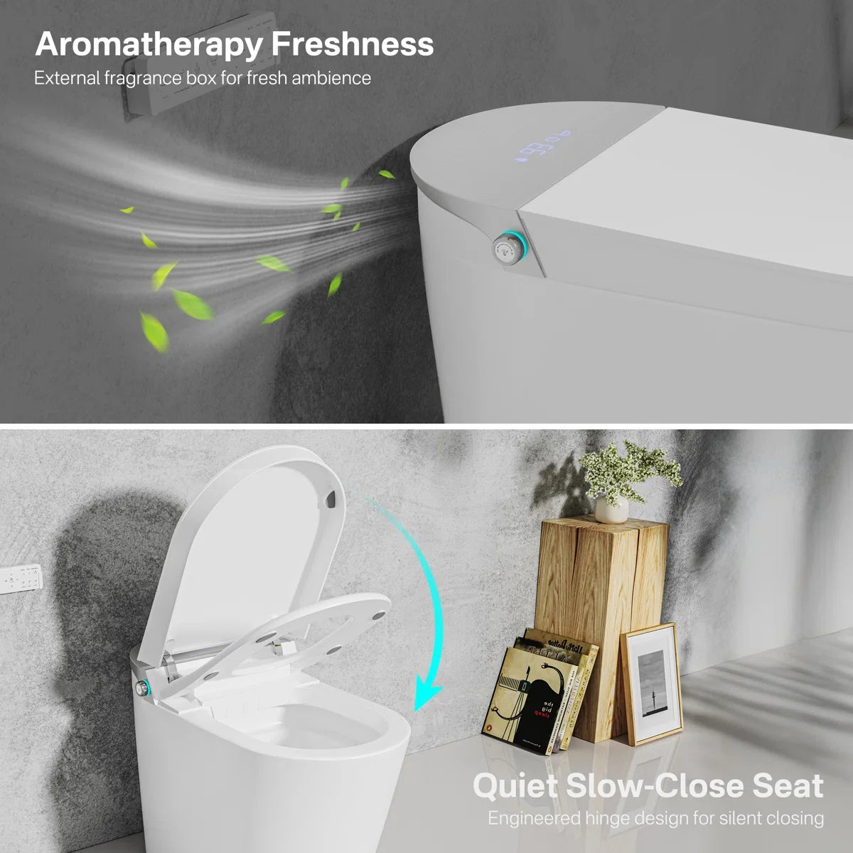 Mason Elongated Smart Toilet with Bidet, Heated Seat & Touchless Flush