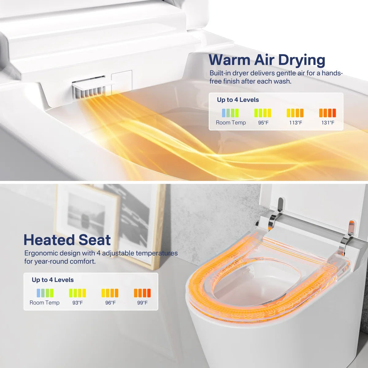 Mason Elongated Smart Toilet with Bidet, Heated Seat & Touchless Flush