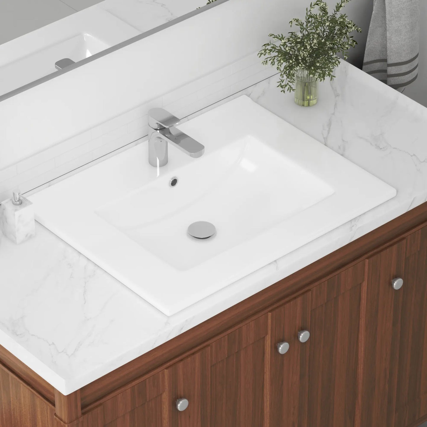 24" x 18" Dayton Vitreous China Vanity Top Sink | White ( Sink Only )