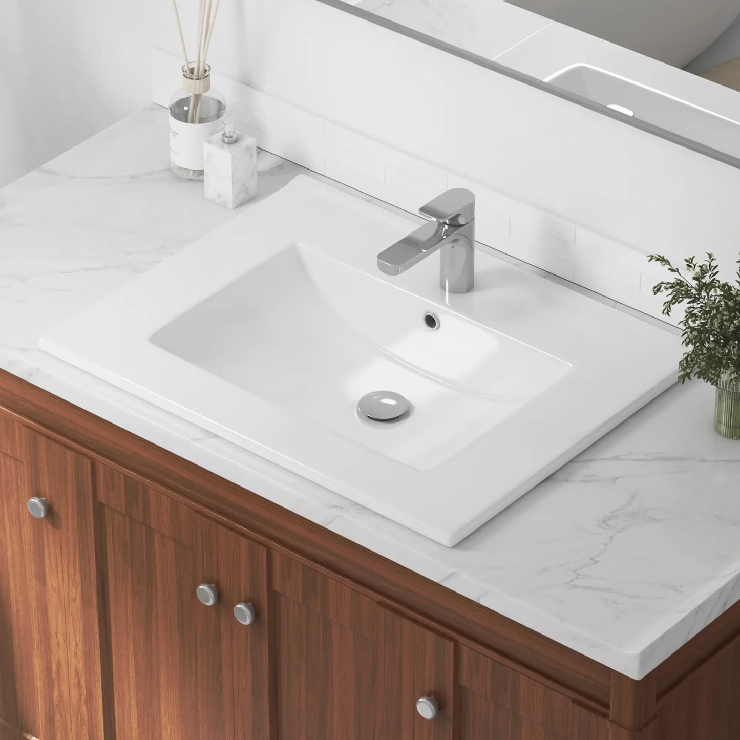 24" x 18" Dayton Vitreous China Vanity Top Sink | White ( Sink Only )