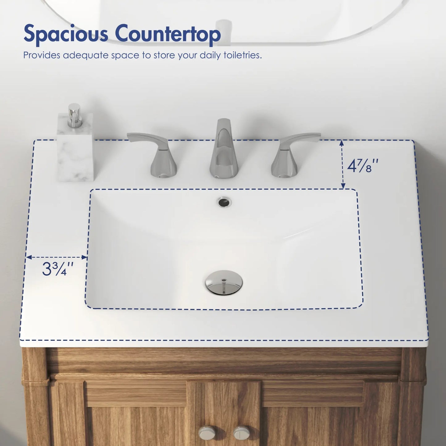 24" x 18" Dayton Vitreous China Vanity Top Sink | White ( Sink Only )