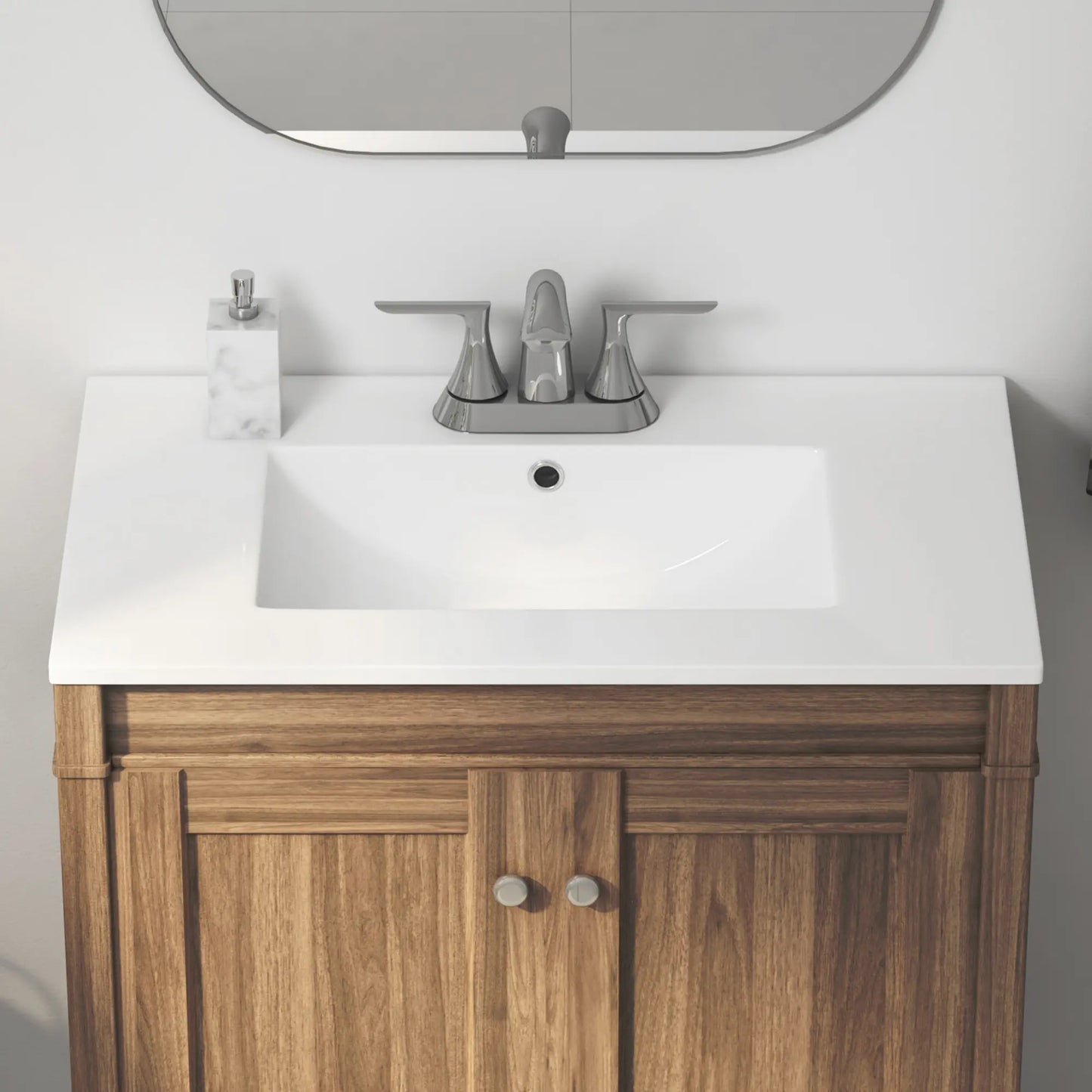 Tucson 30" x 18.25" Vitreous China Single Vanity Top Sink in White (Sink Only, No Vanity)