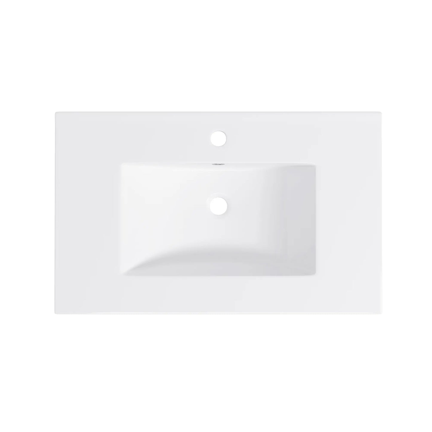 Tucson 30" x 18.25" Vitreous China Single Vanity Top Sink in White (Sink Only, No Vanity)